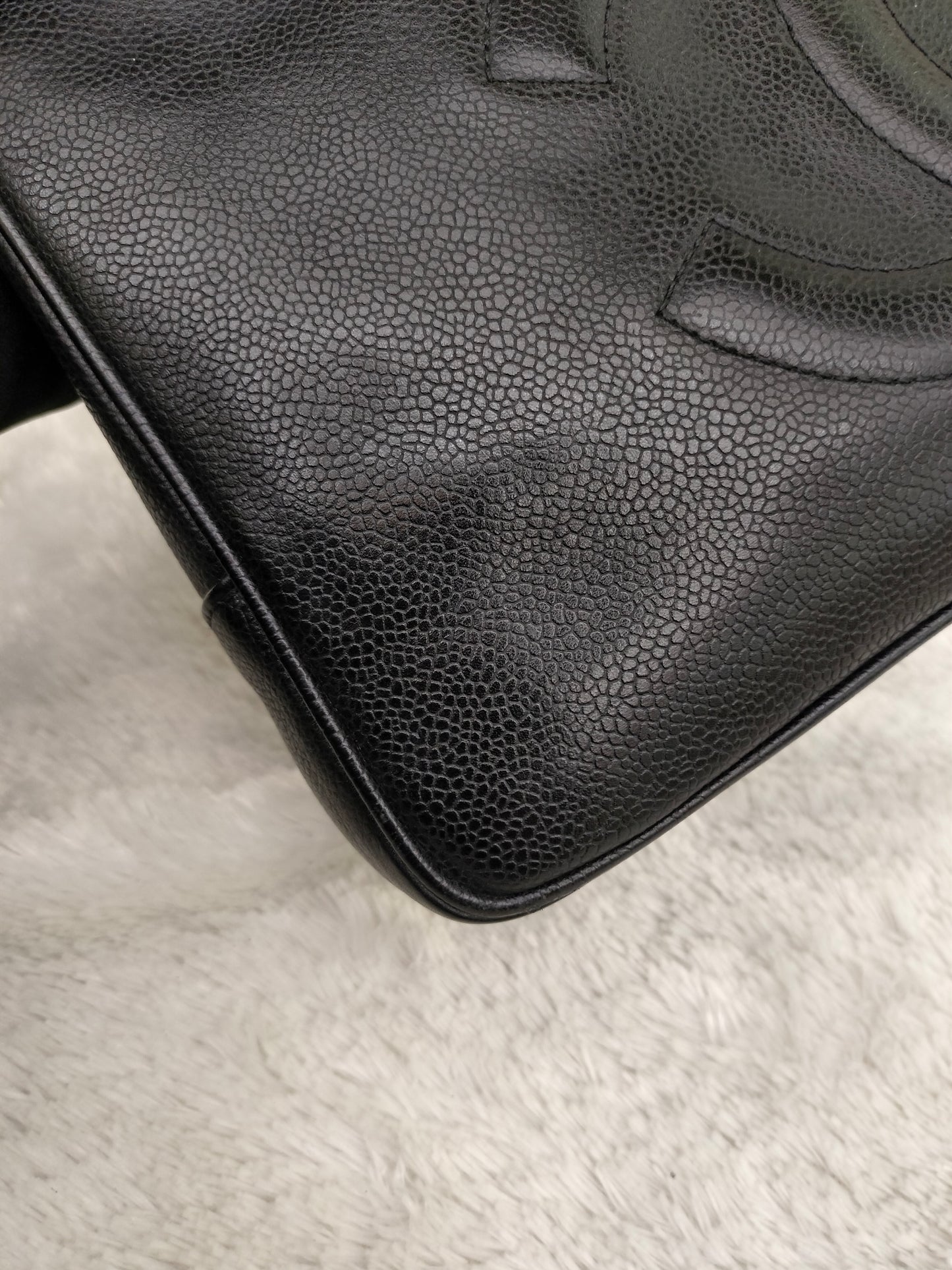 Chanel Timeless Tote Shoulder Caviar Calfskin Black GHW (broken holo)