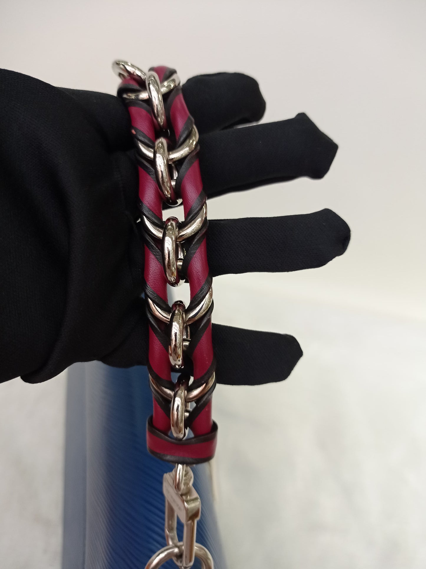 LV Twist MM Epi Braided Bleu Roi Safran Black 2019