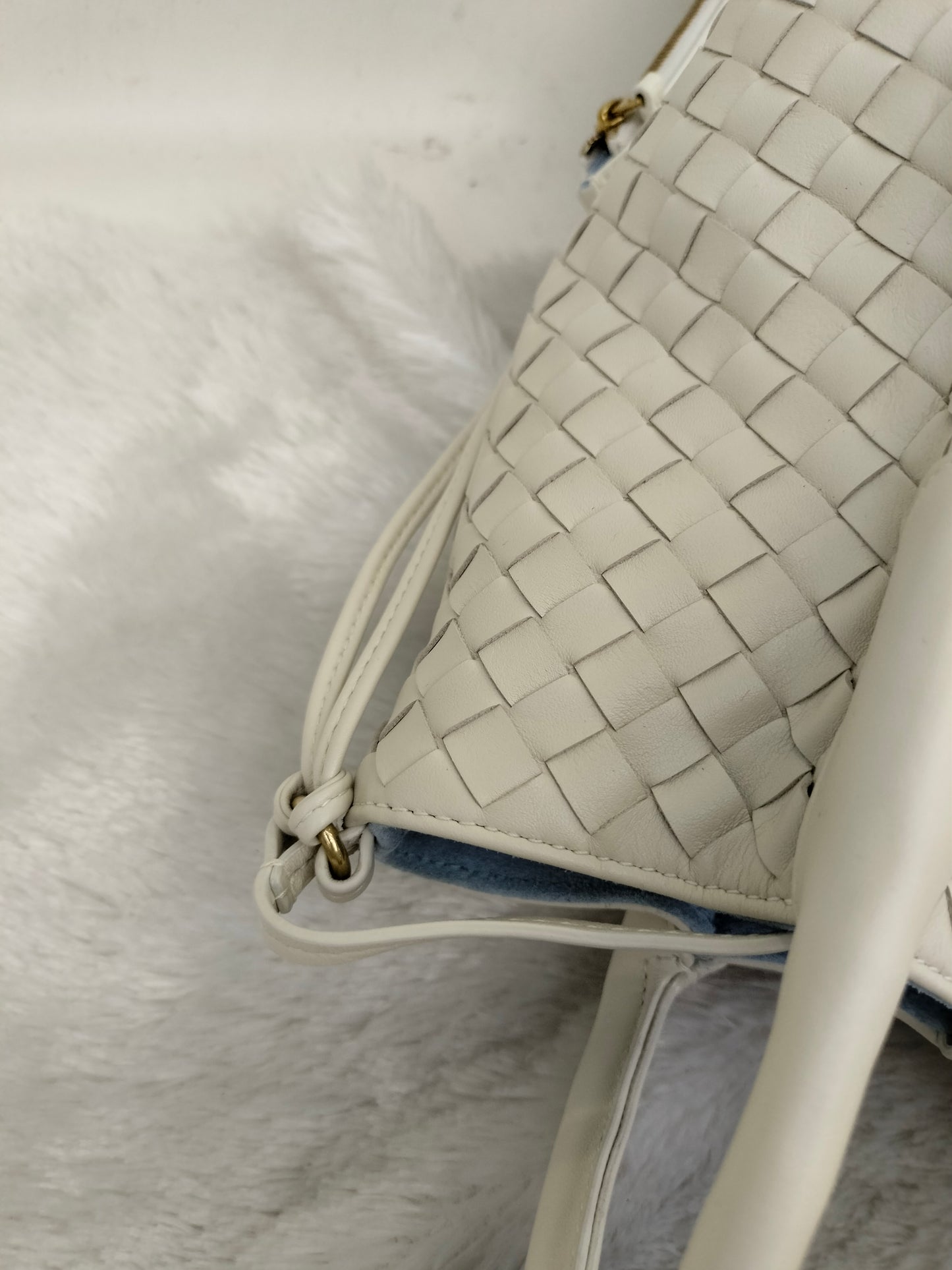*NEW* Bottega Veneta Small Pinacoteca Tote Sea Salt Ice GHW