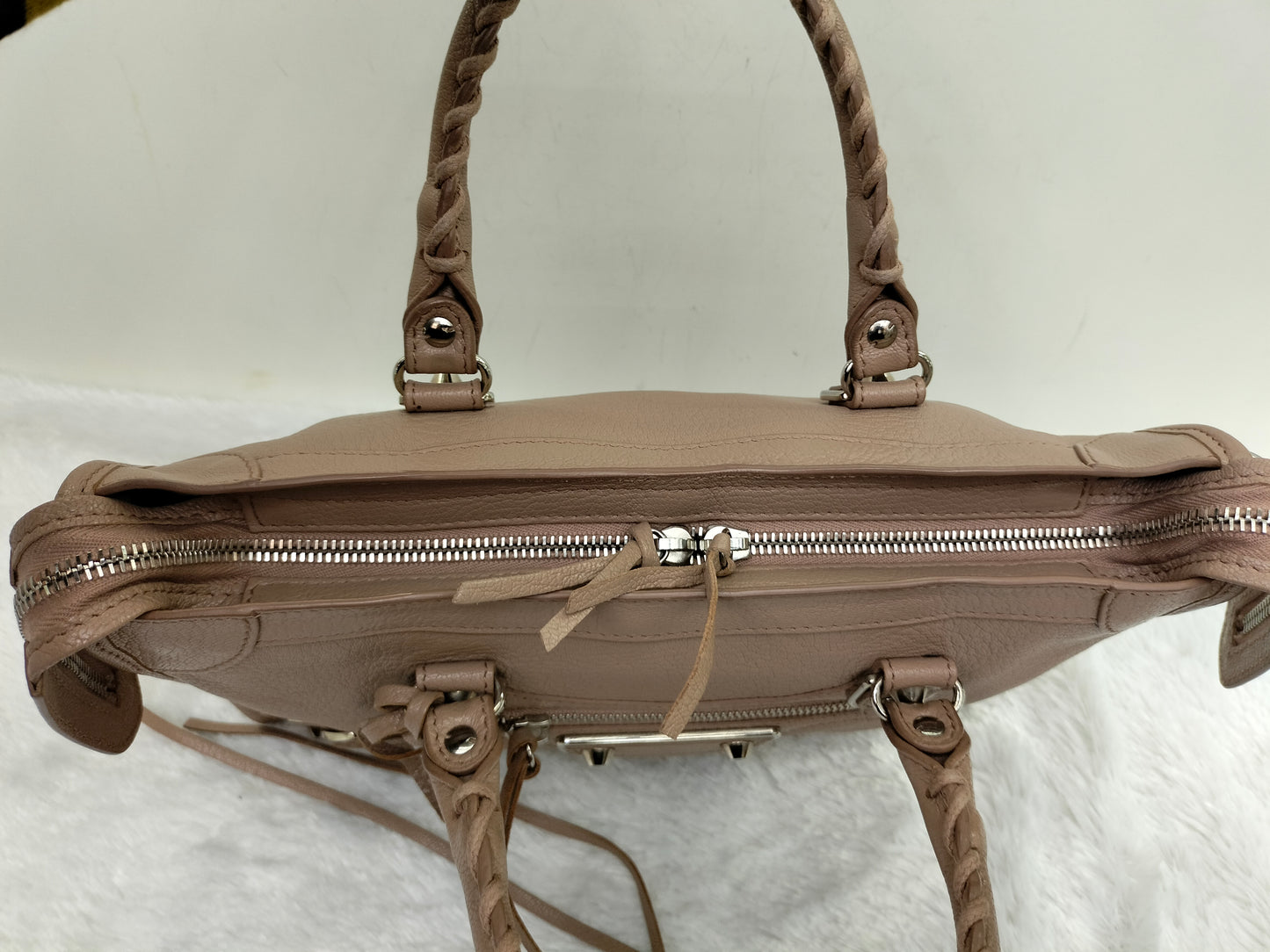 Balenciaga Small City Edge Rose De Sables SHW