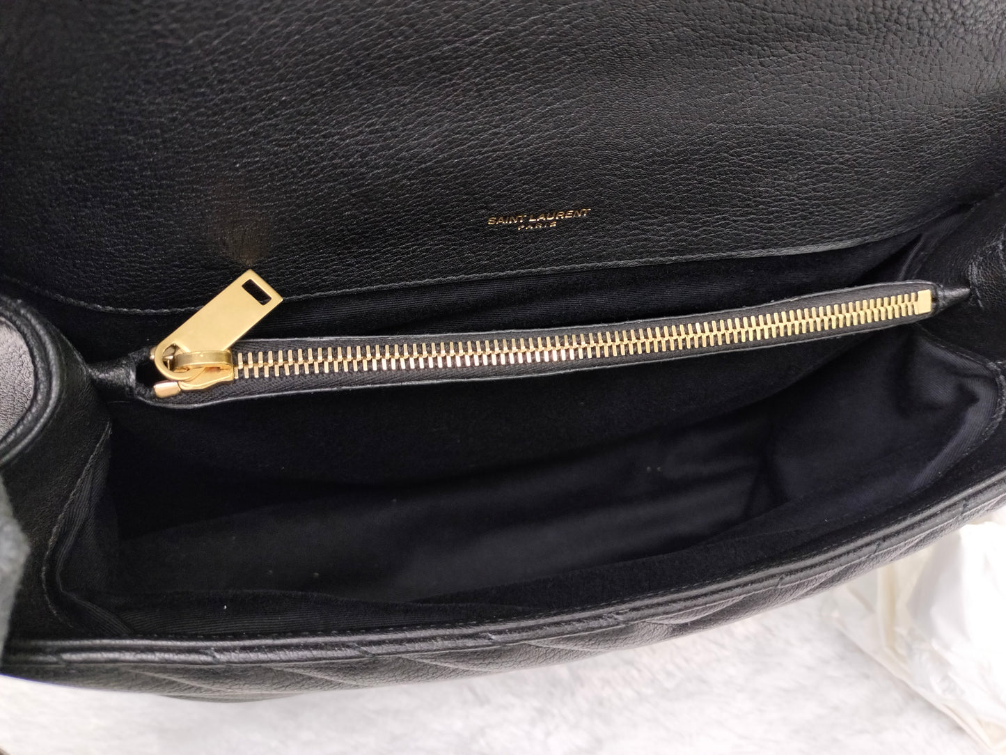 YsL College Large Chevron Black GHW 2020