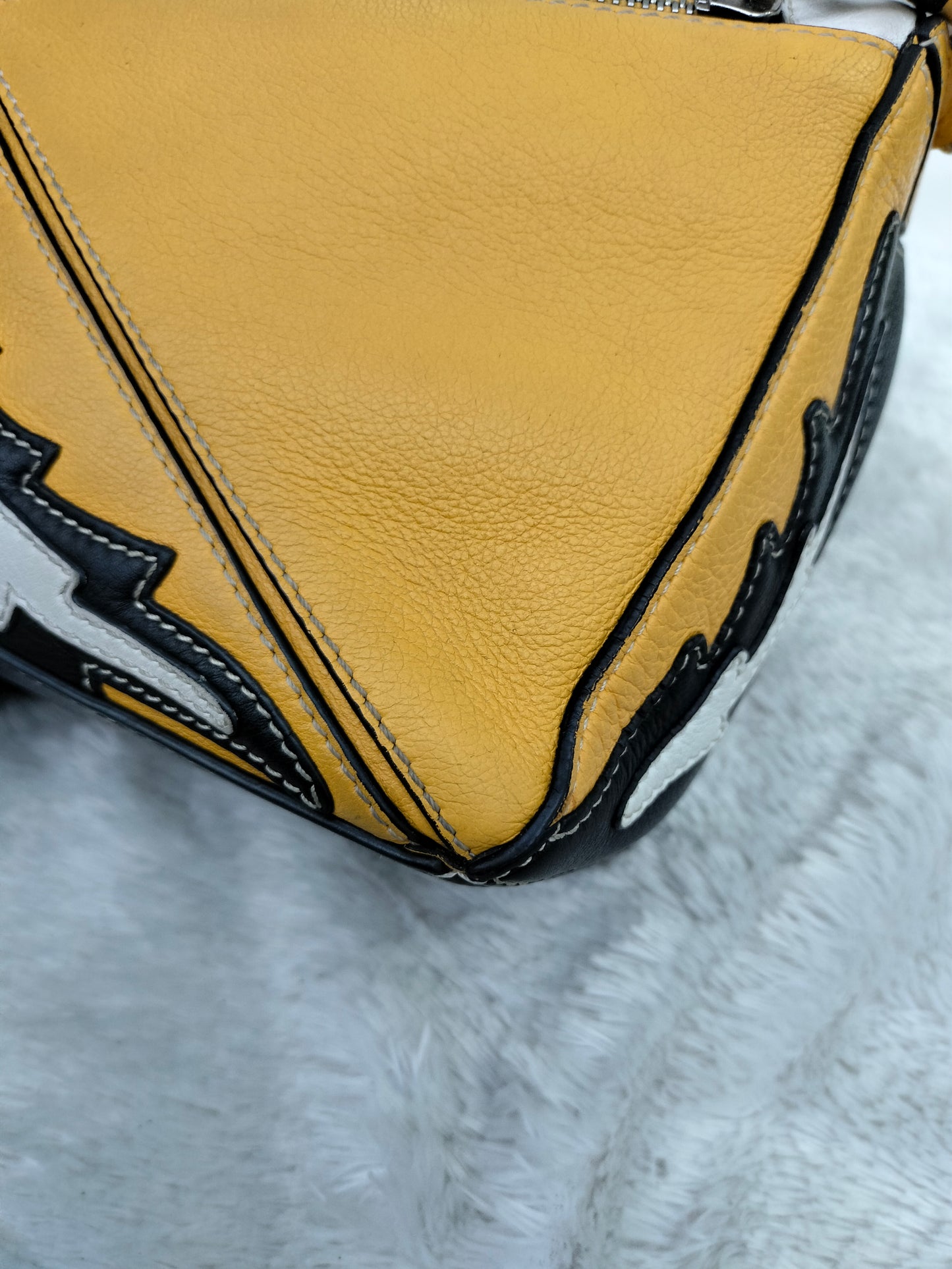 Loewe Puzzle Small Cowboy Black Yellow White SHW 2019