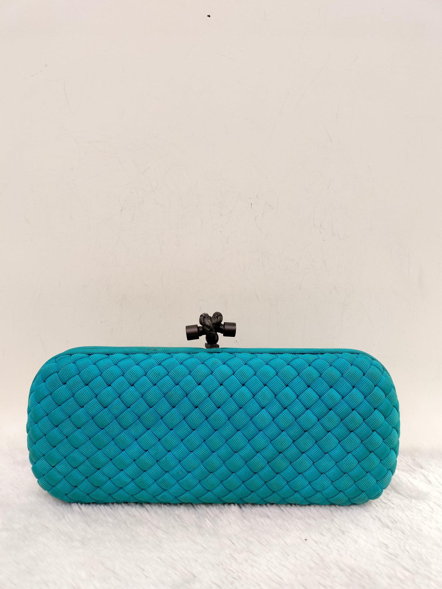 Bottega Veneta Knot Long Clutch Blue