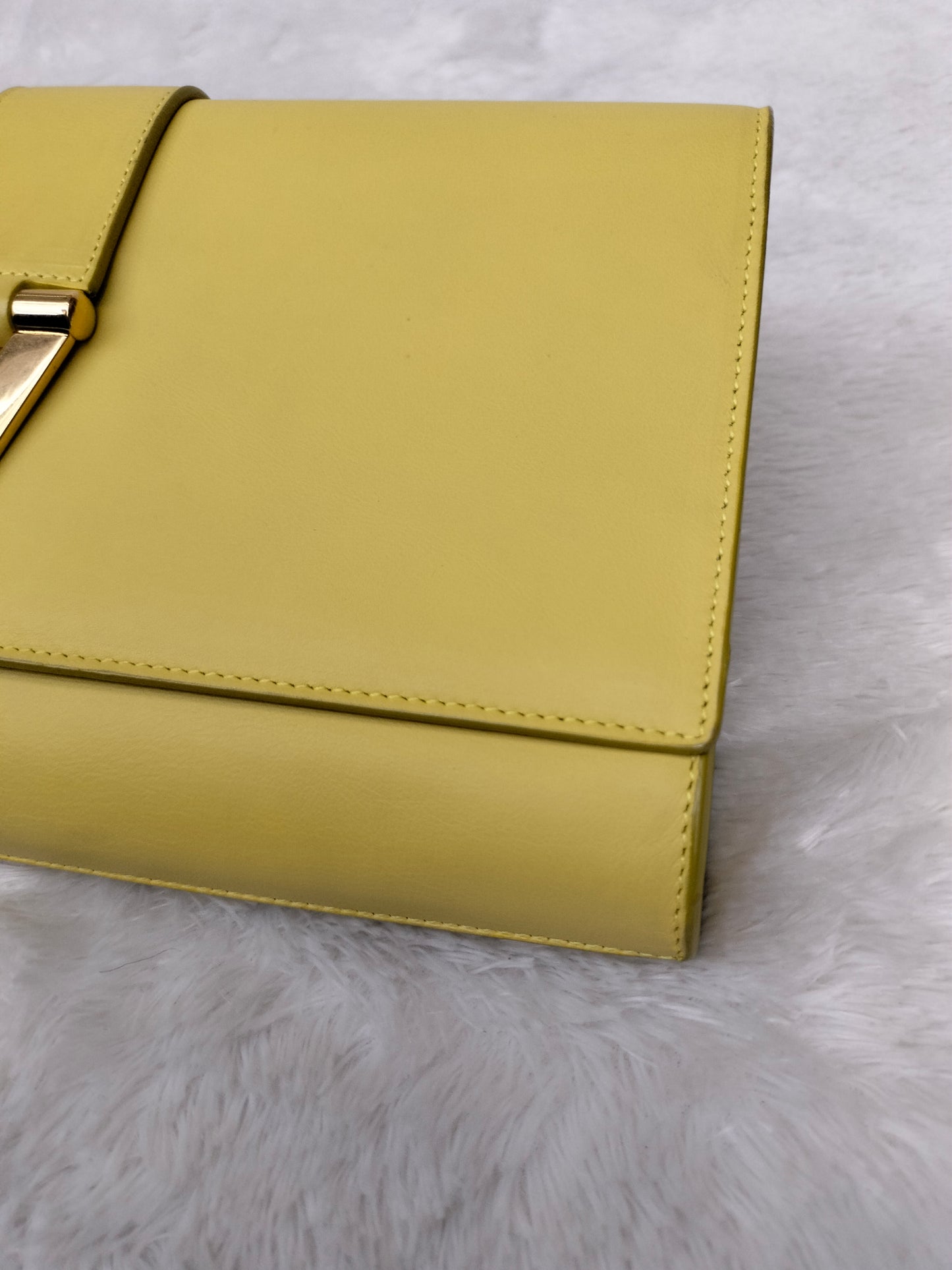 YsL Chyc Ligne Clutch Yellow GHW 2013