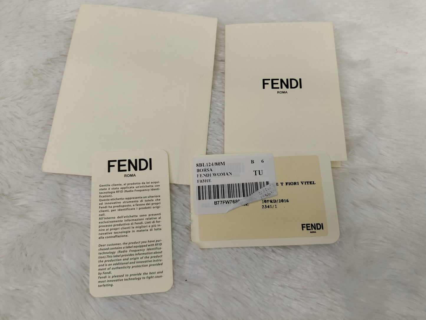 Fendi BTW Medium Blue Tail SHW 2016