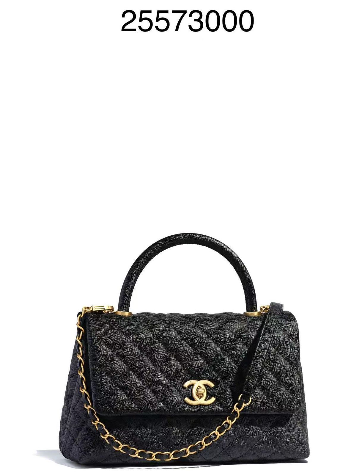 Chanel Coco Handle Medium Caviar Black GHW #25