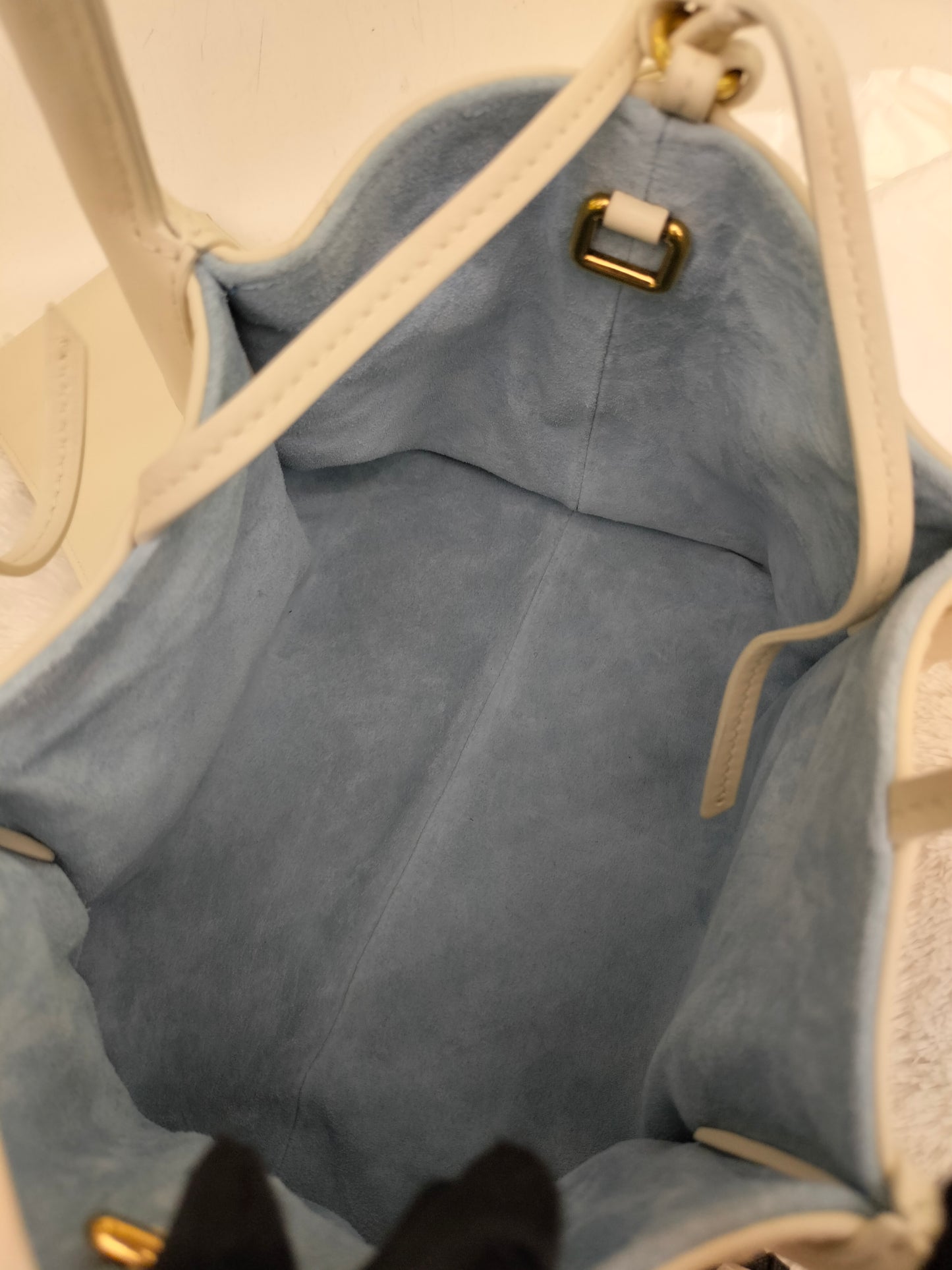 *NEW* Bottega Veneta Small Pinacoteca Tote Sea Salt Ice GHW