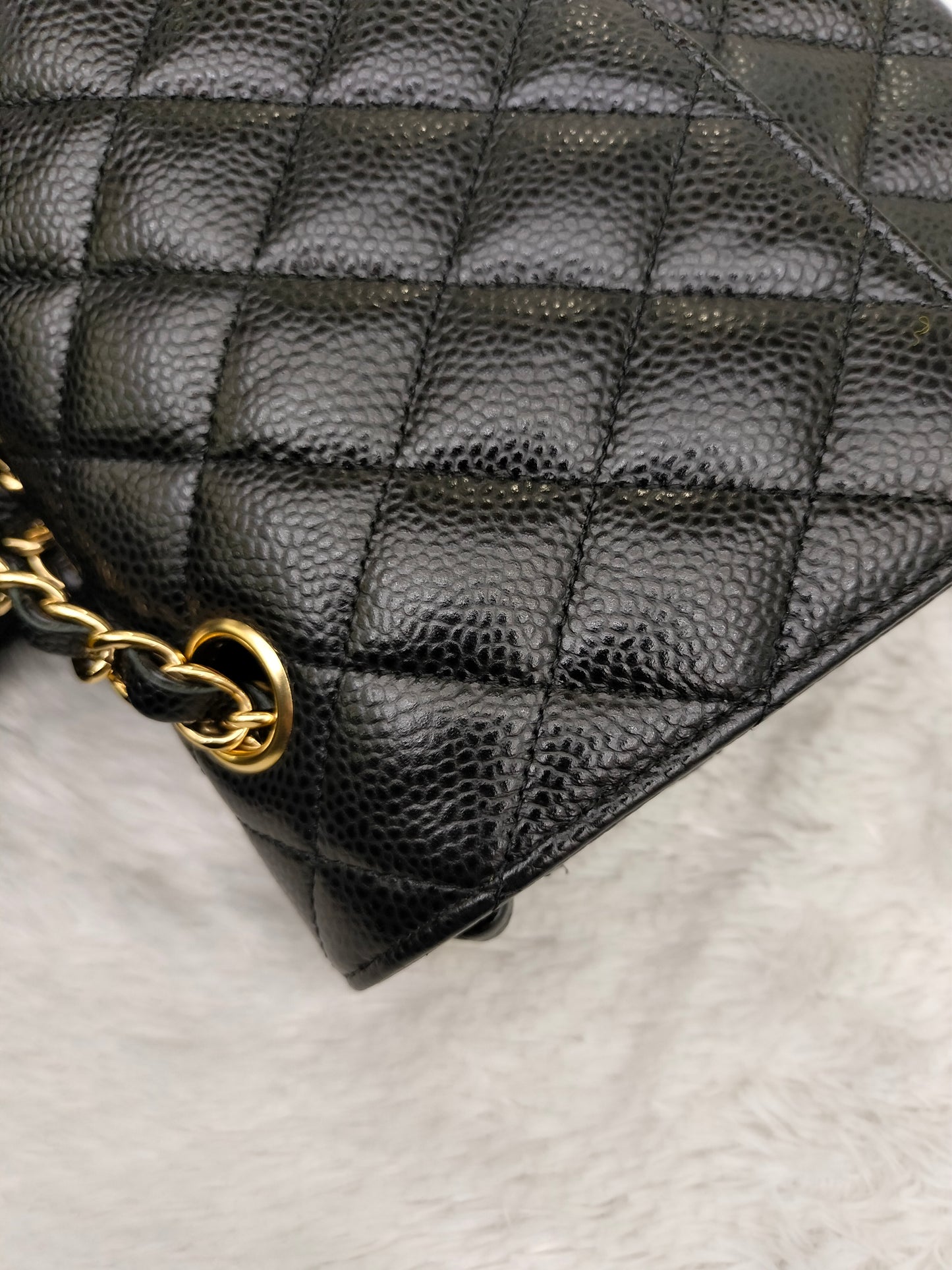 Chanel Medium Caviar Black GHW DF #29