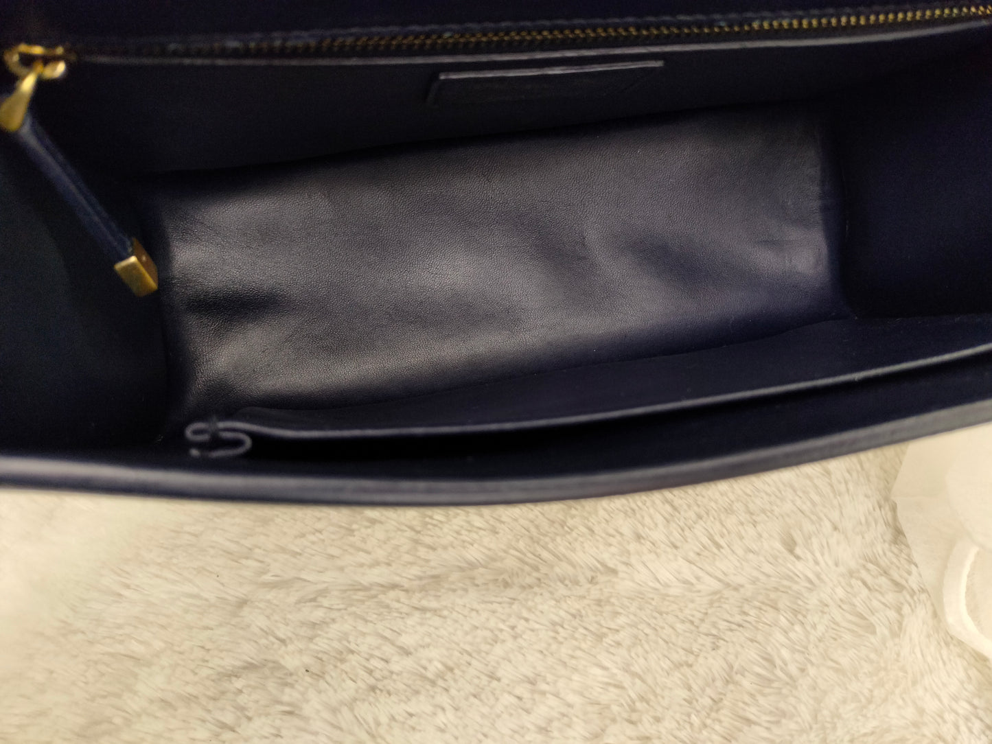 Dior Montaigne East West Grained Navy Blue GHW 2019
