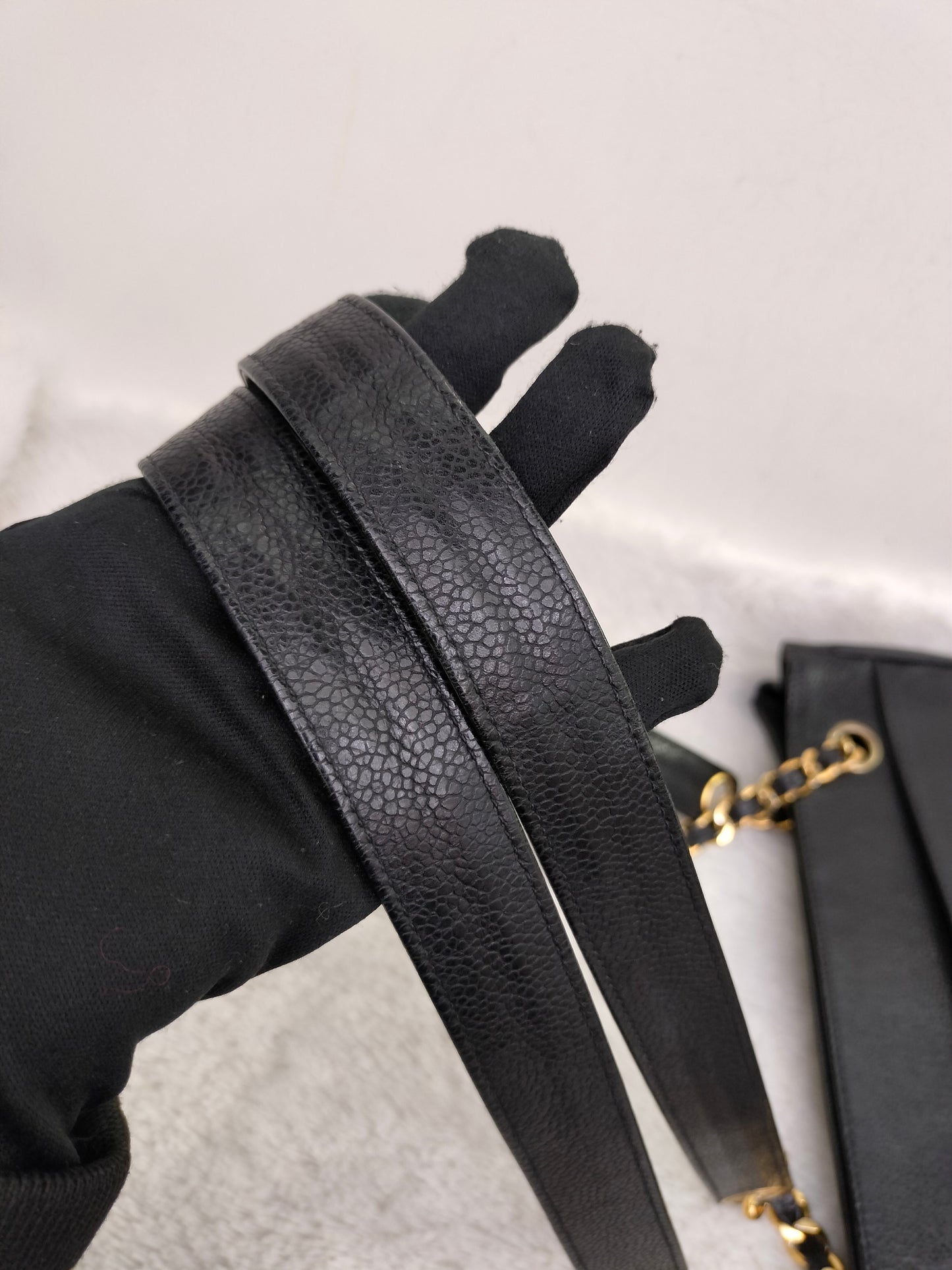 Chanel Timeless Tote Shoulder Caviar Calfskin Black GHW (broken holo)
