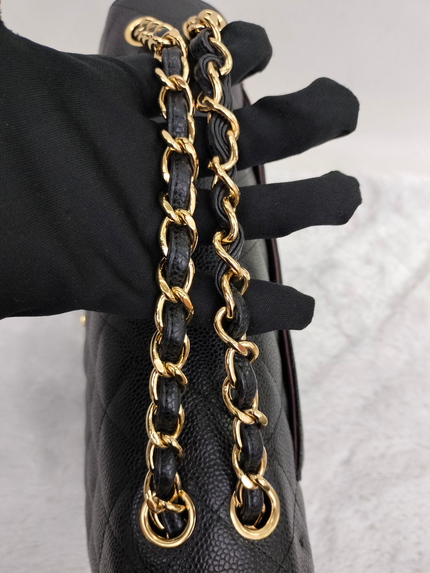 Chanel Jumbo Caviar Black GHW DF #21