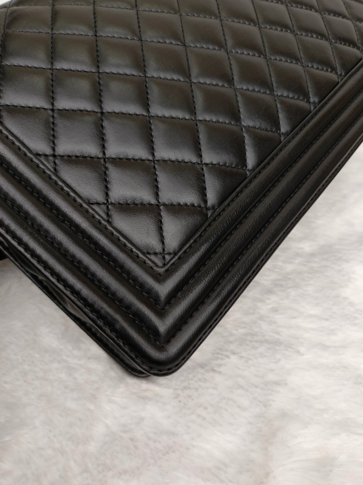 Chanel Boy 28 Calfskin Black RGHW #19