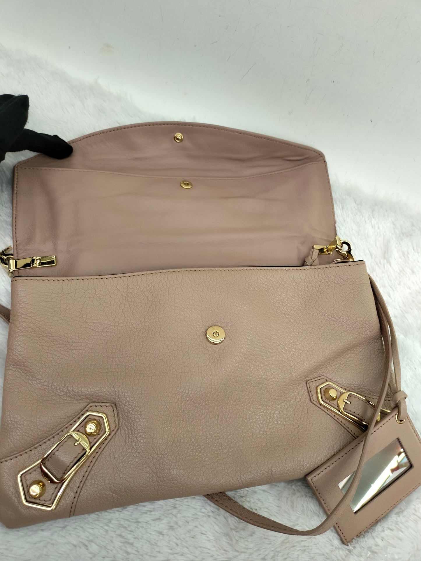 Balenciaga Envelope Clutch Rose De Sable GHW