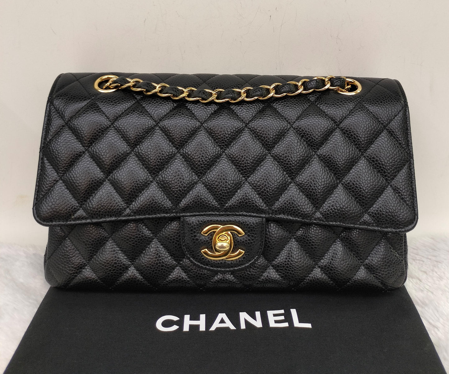 Chanel Medium Caviar Black GHW DF #29