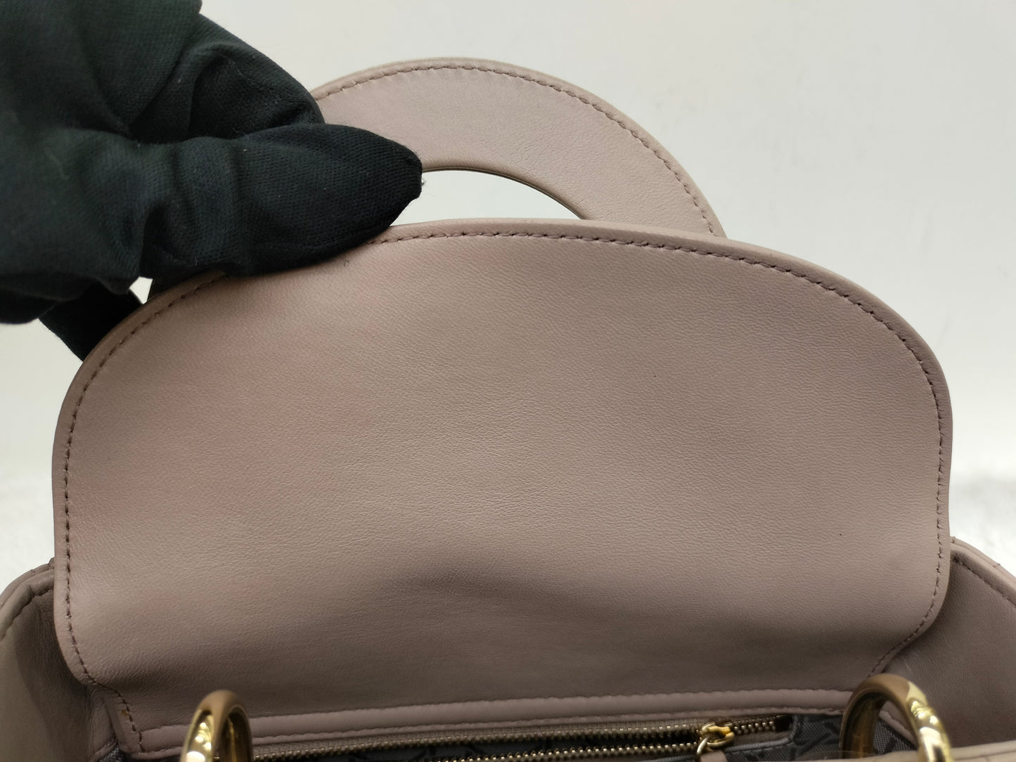 Lady Dior Small Lamb Taupe GHW 2017