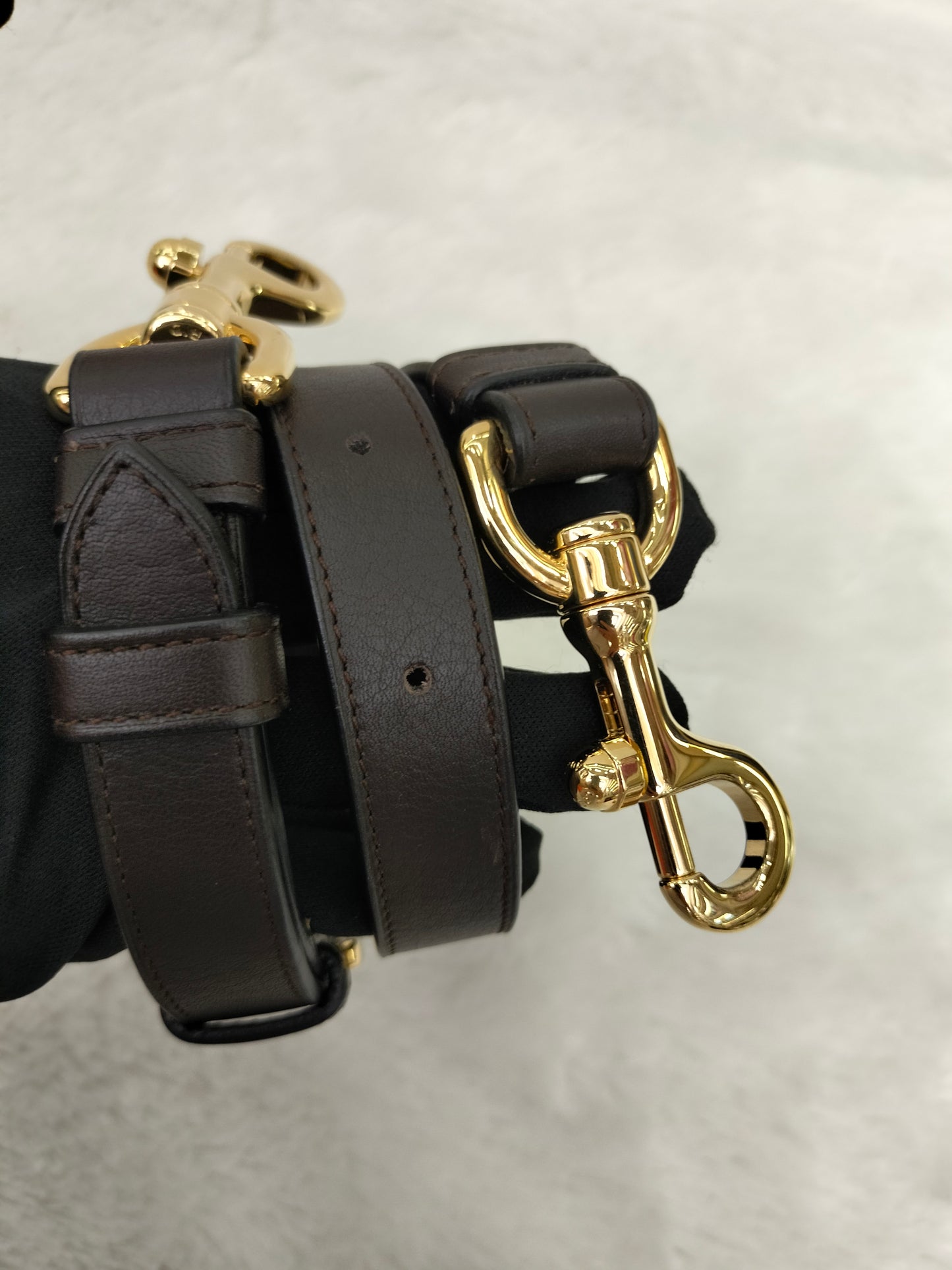 Loewe Fusta Ostrich Anagram Beige Brown GHW 2011