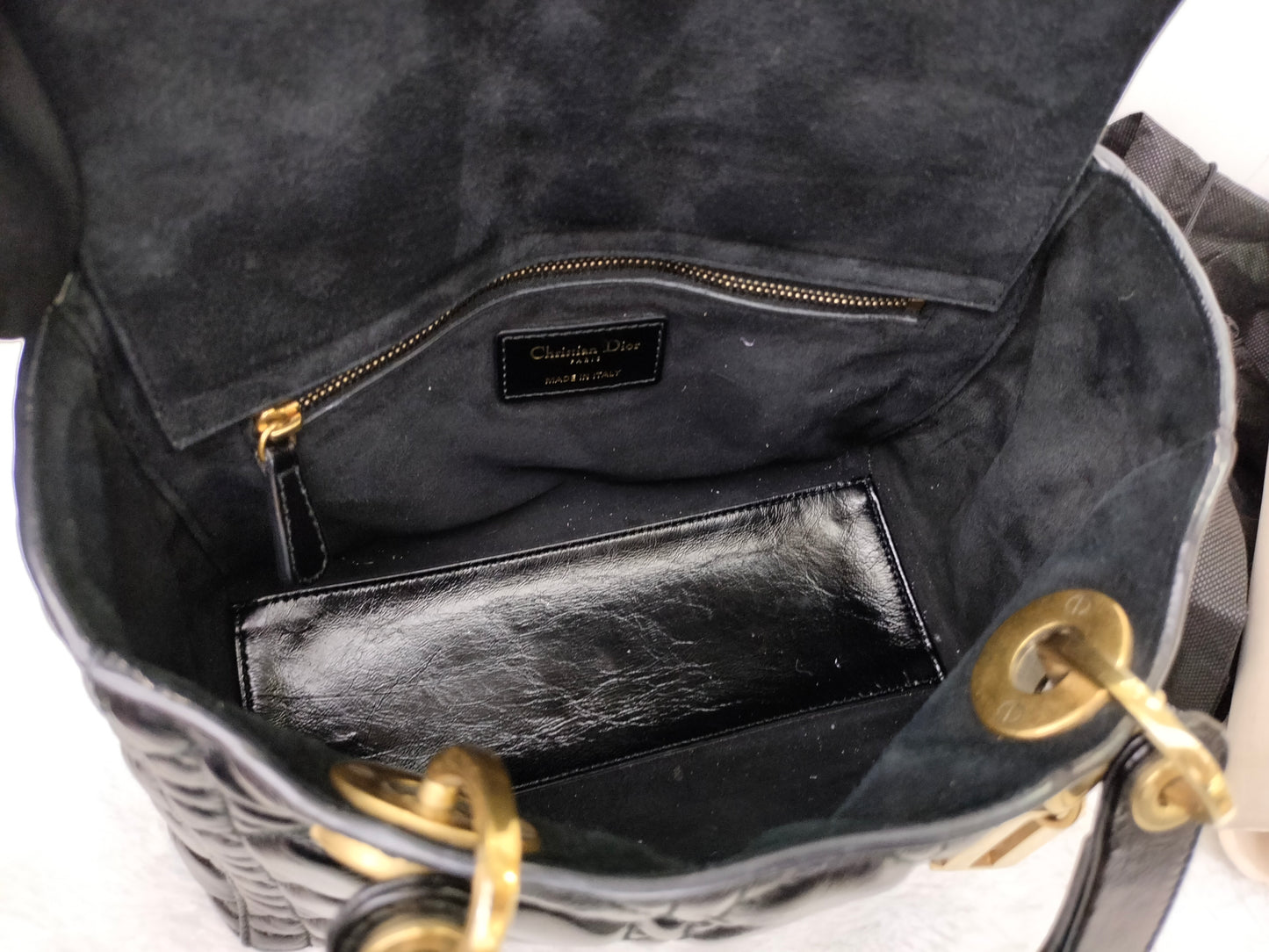 Lady Dior Medium Calfskin Cannage Black GHW 2018