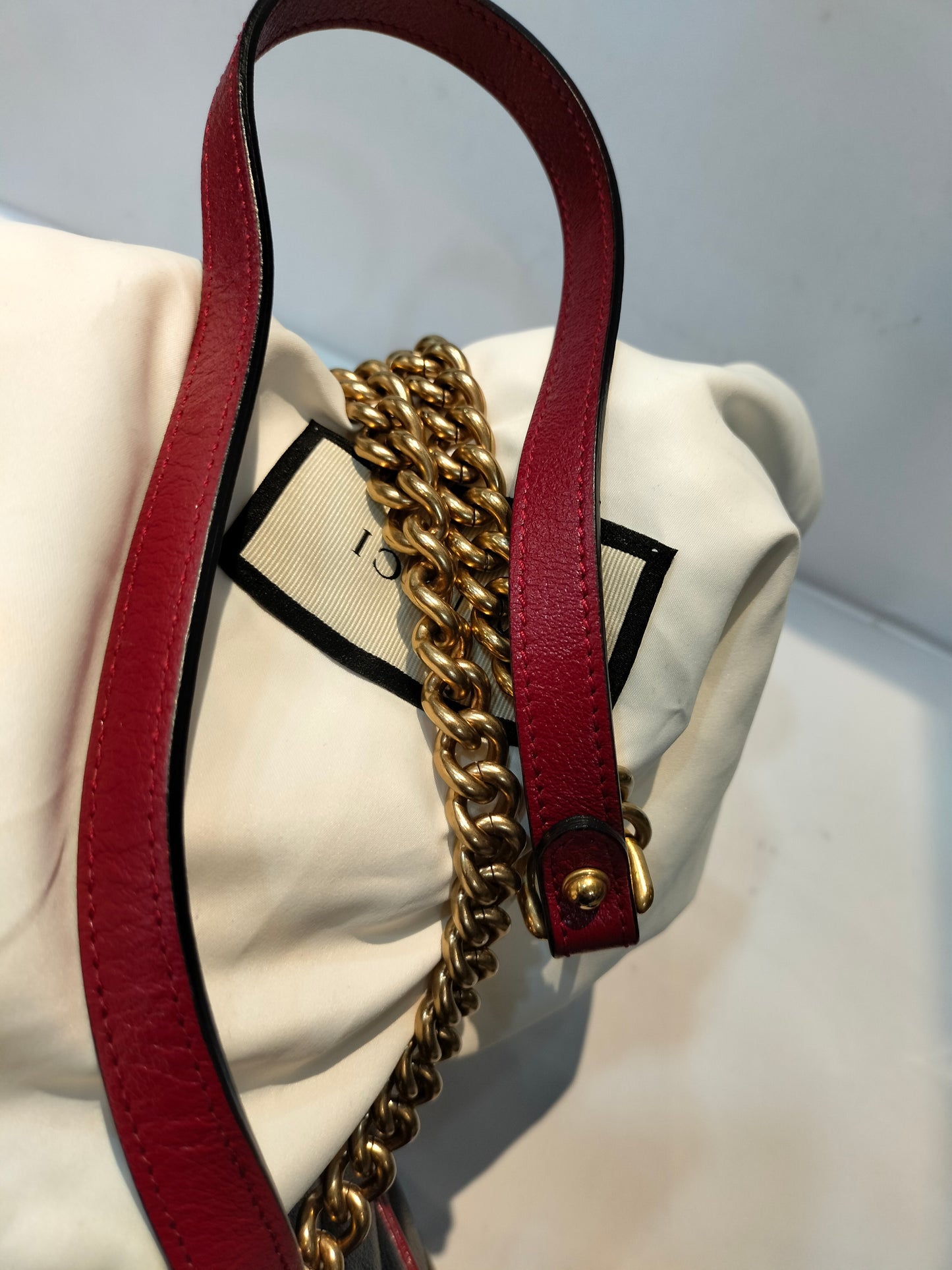 Gucci Marmont Small Black Red GHW