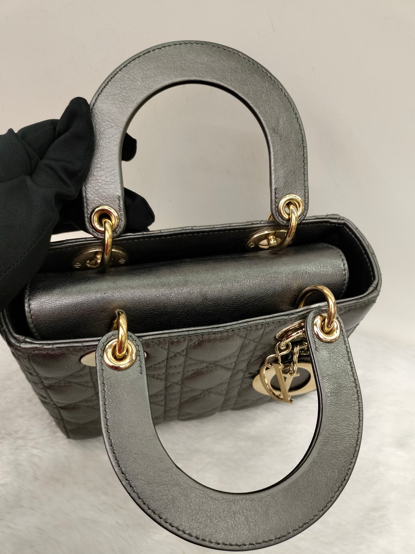 Lady Dior Small Gun Metal GHW 2019