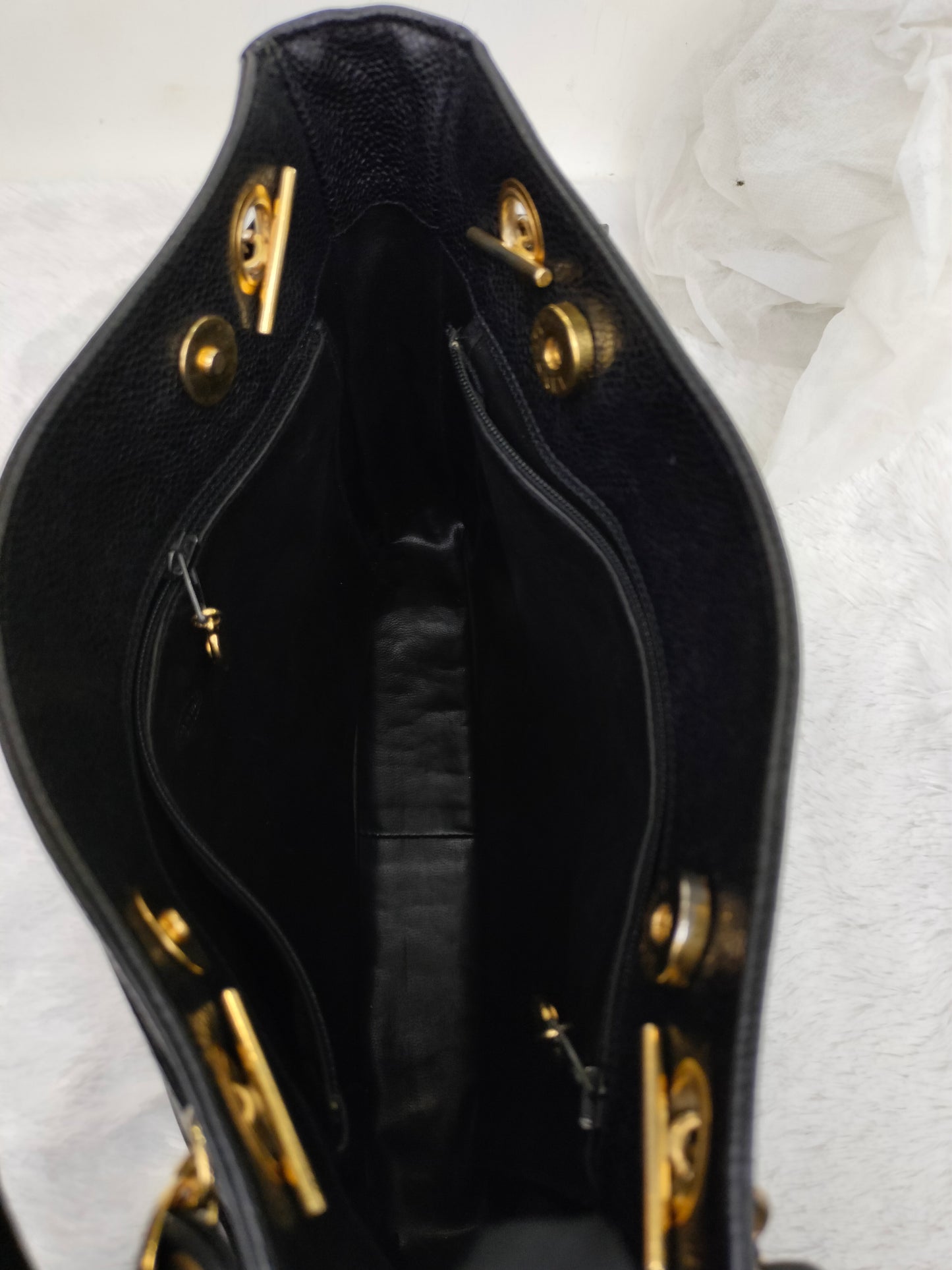 Chanel Triple Coco Chain Shoulder Caviar Black GHW #2