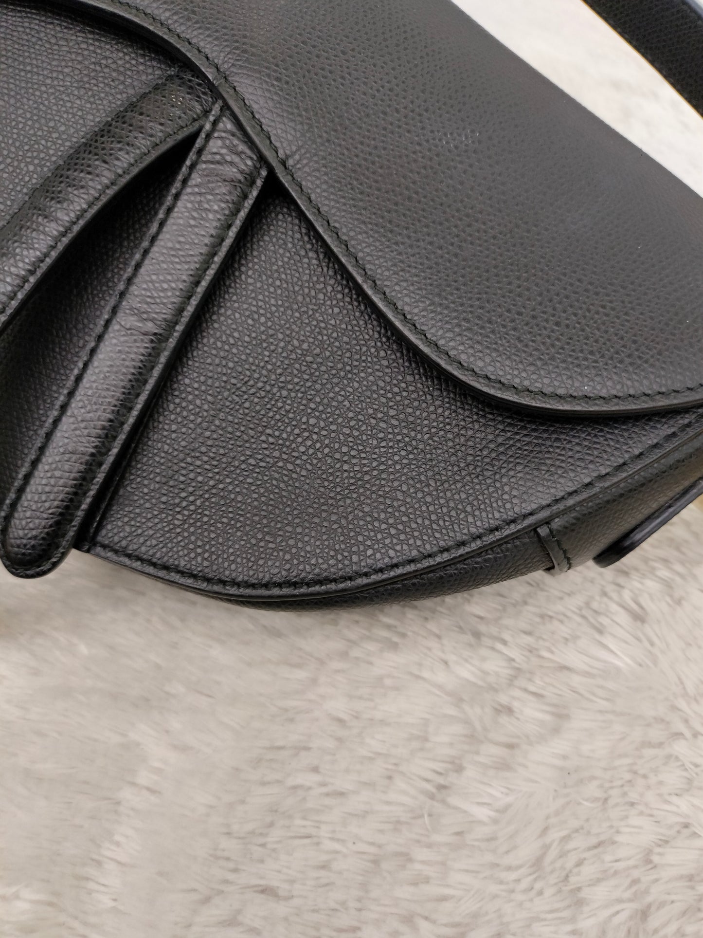 Dior Saddle Medium Grained Black GHW 2018