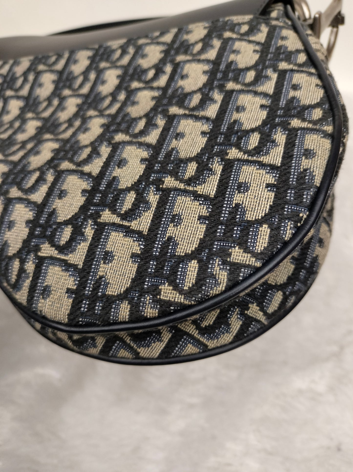 Dior Saddle Medium Jacquard Oblique Black SHW 2024