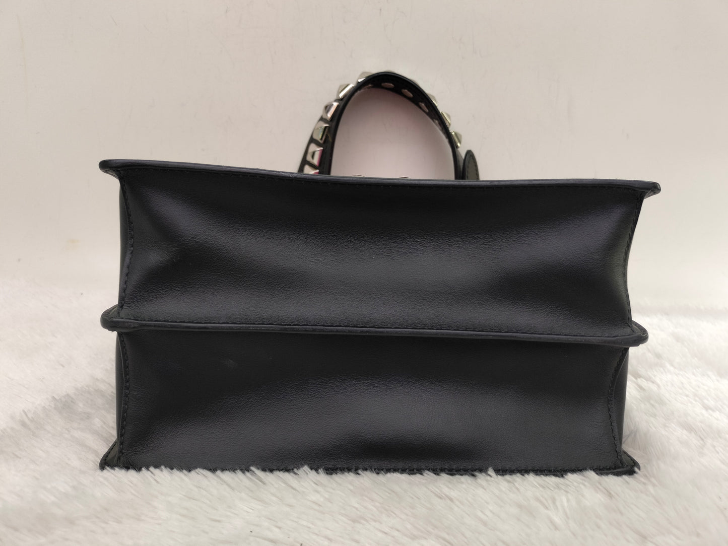Prada City Calf Saffiano Nero Fuxia SHW