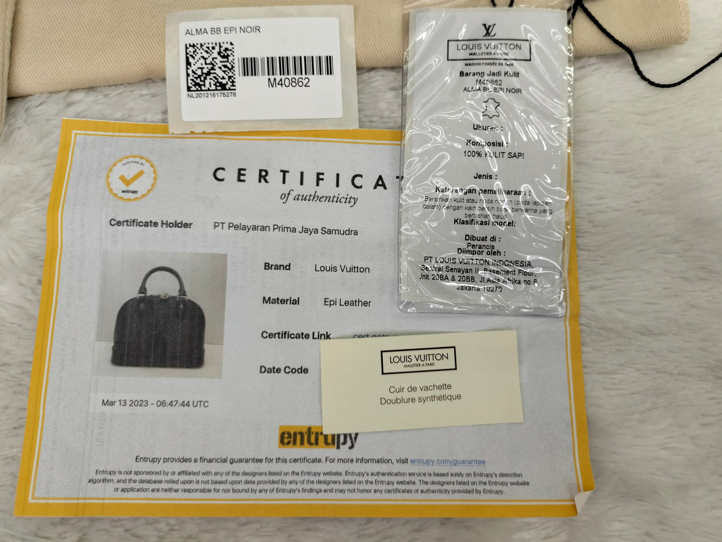 LV Alma BB Epi Noir 2020