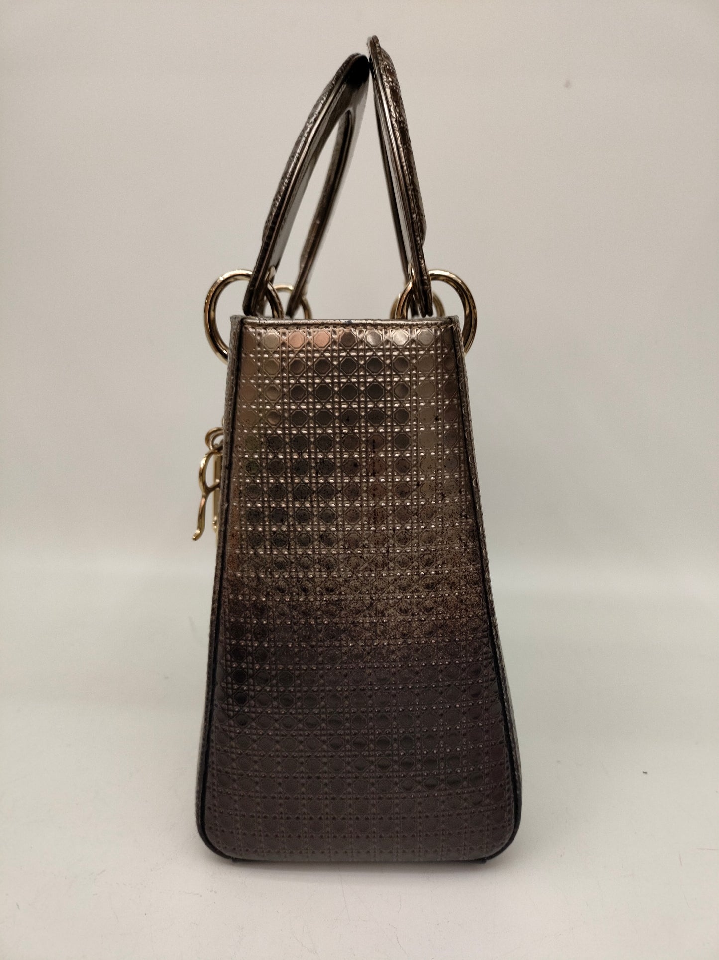 Lady Dior Medium Cannage Ombre Gold GHW 2016