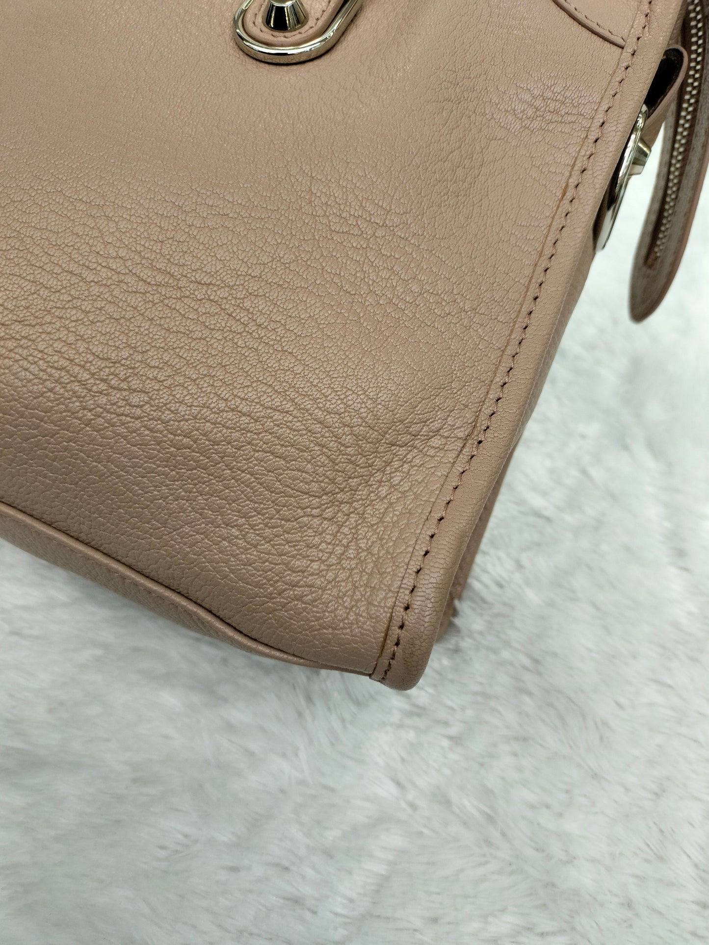 Balenciaga Small City Edge Rose De Sables SHW