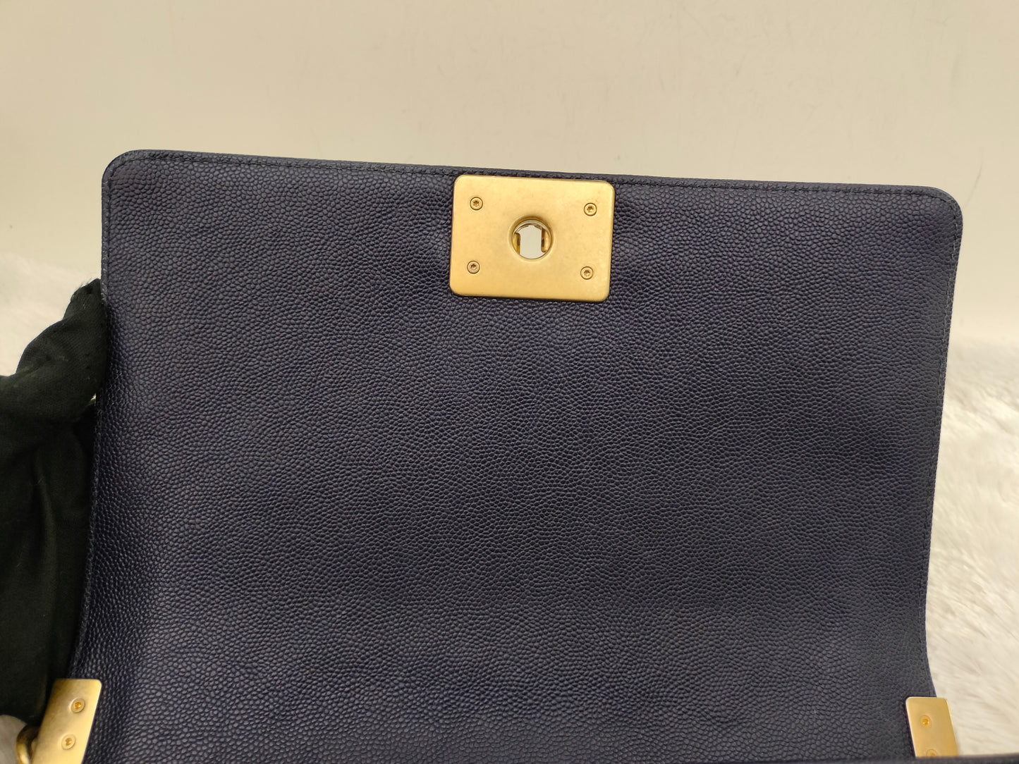 Chanel Boy 25 Caviar Navy GHW #25