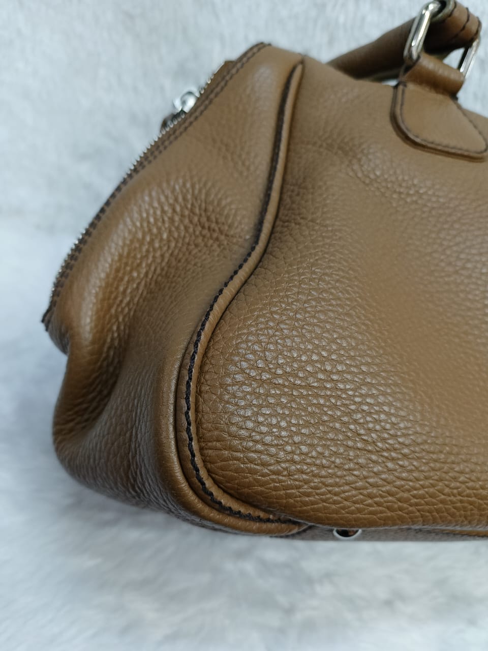 Chanel Lax Tassel Bag Pebbled Large Brown SHW #8
