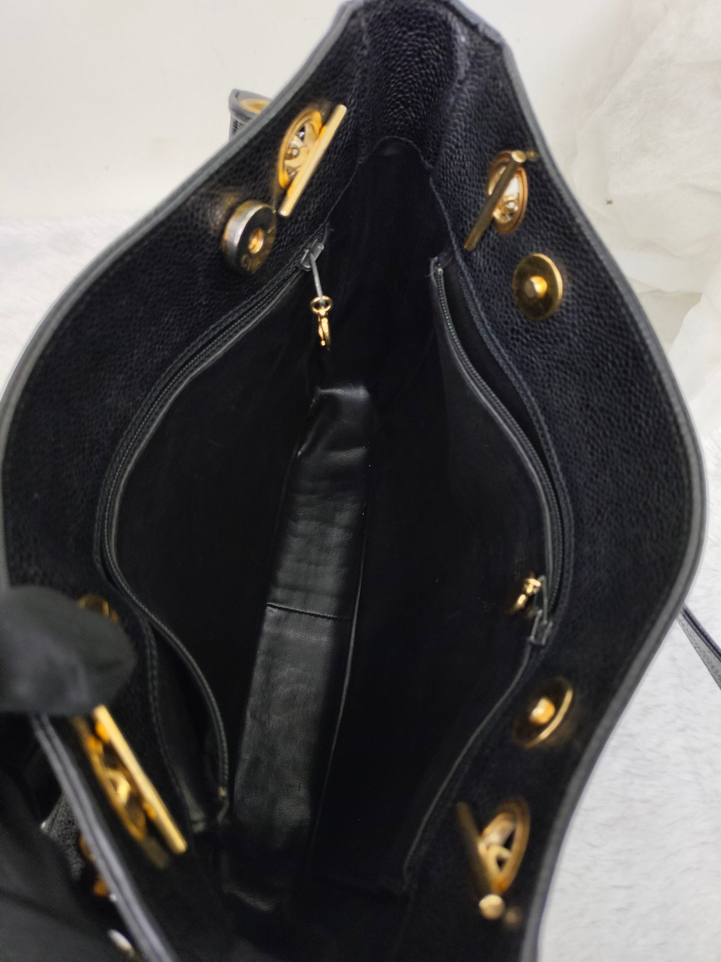 Chanel Triple Coco Chain Shoulder Caviar Black GHW #2