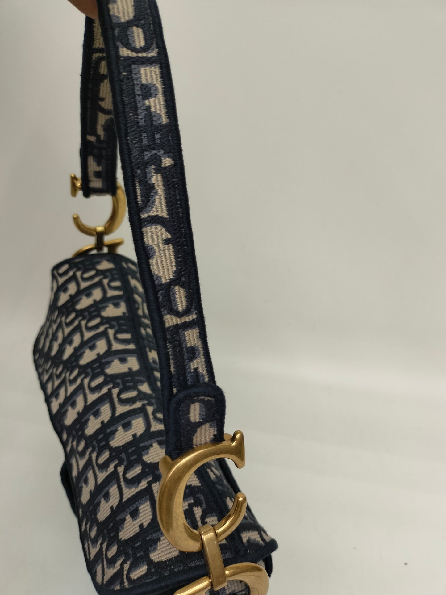 Dior Saddle Medium Oblique Navy GHW 2022