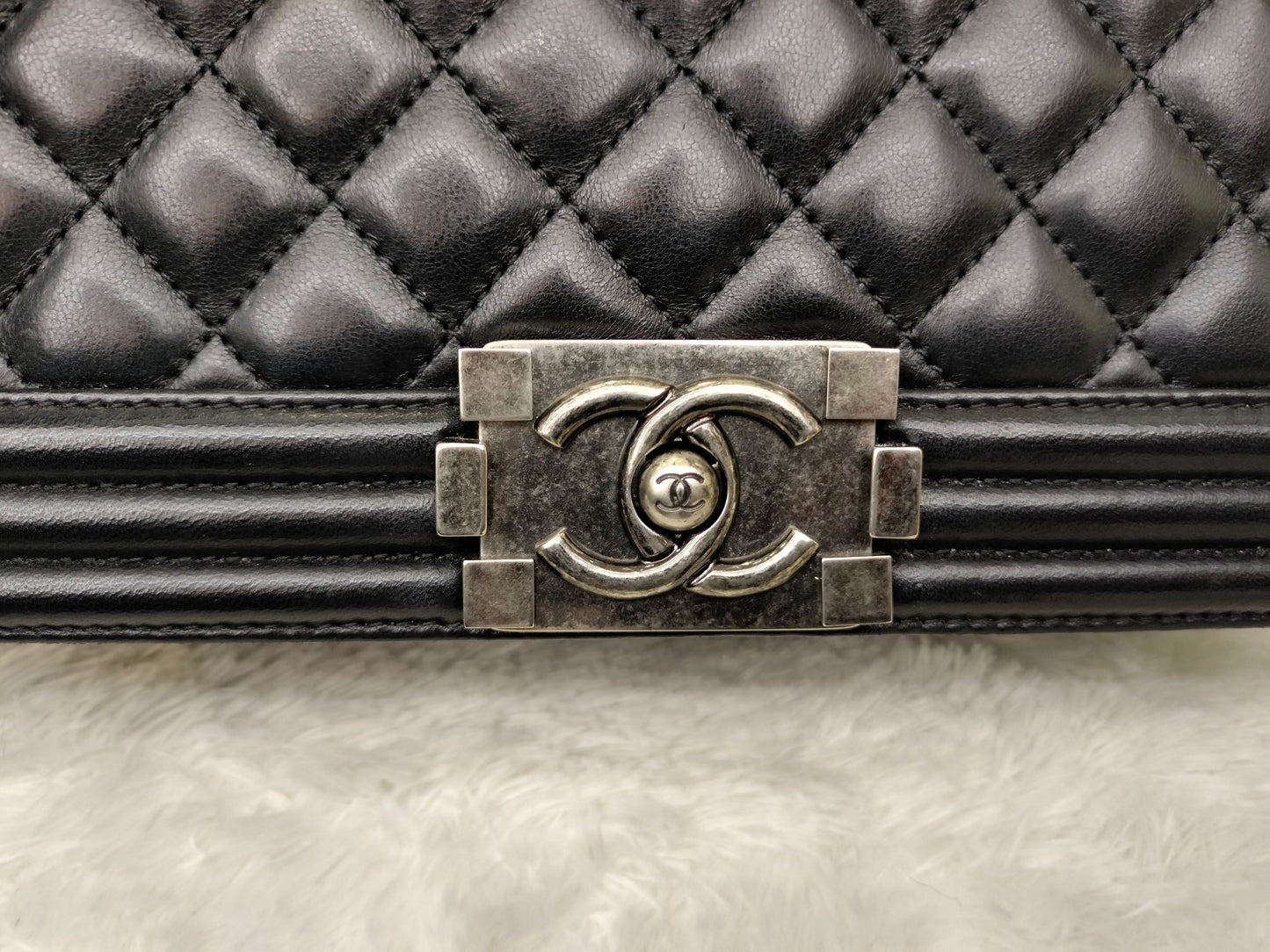 Chanel Boy 25 Lamb Black RHW #24