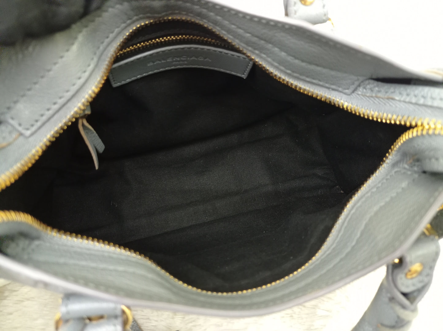 Balenciaga Mini City Edge Griss Blue GHW