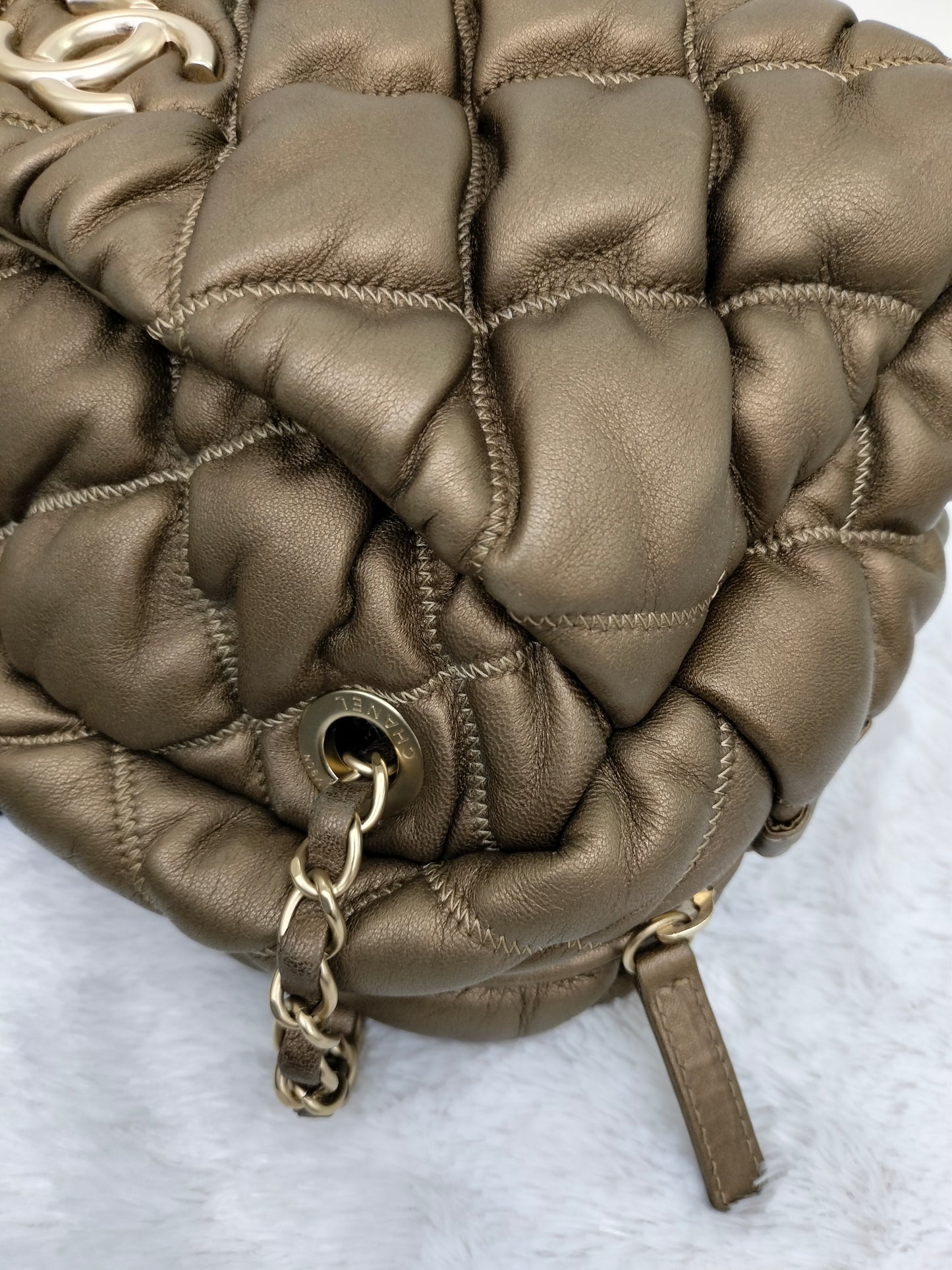 Chanel Camera Bubble Lamb Bronze GHW #13