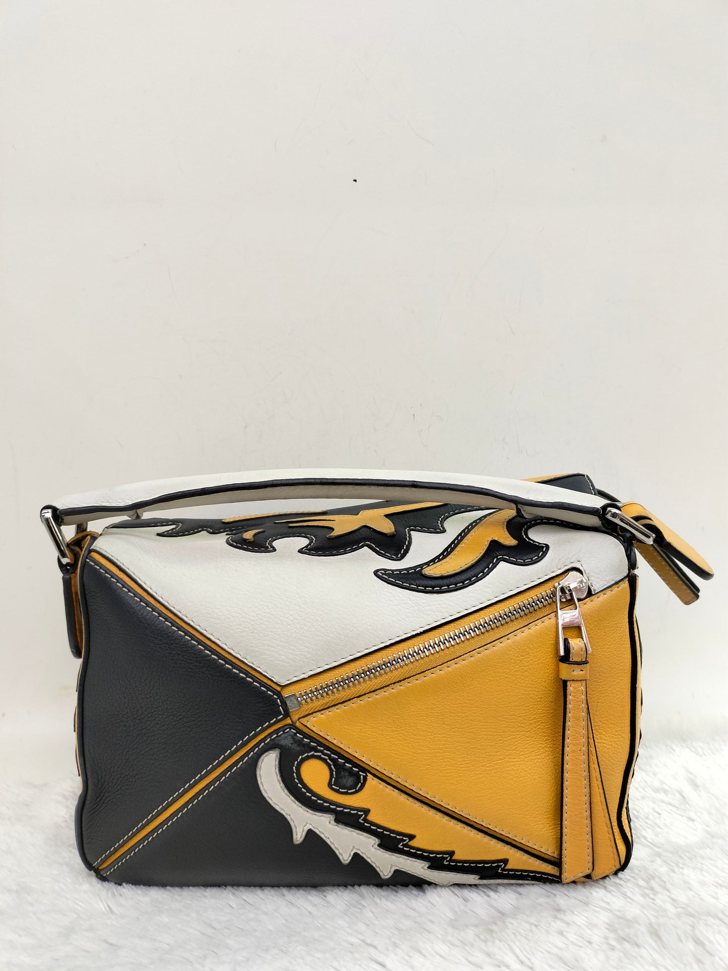 Loewe Puzzle Small Cowboy Black Yellow White SHW 2019
