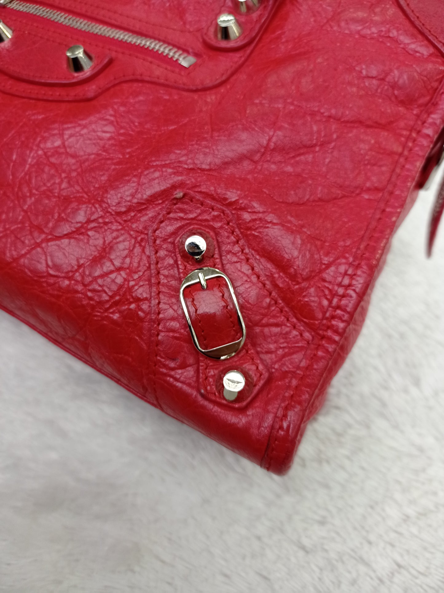 Balenciaga Small City Classic Red SHW