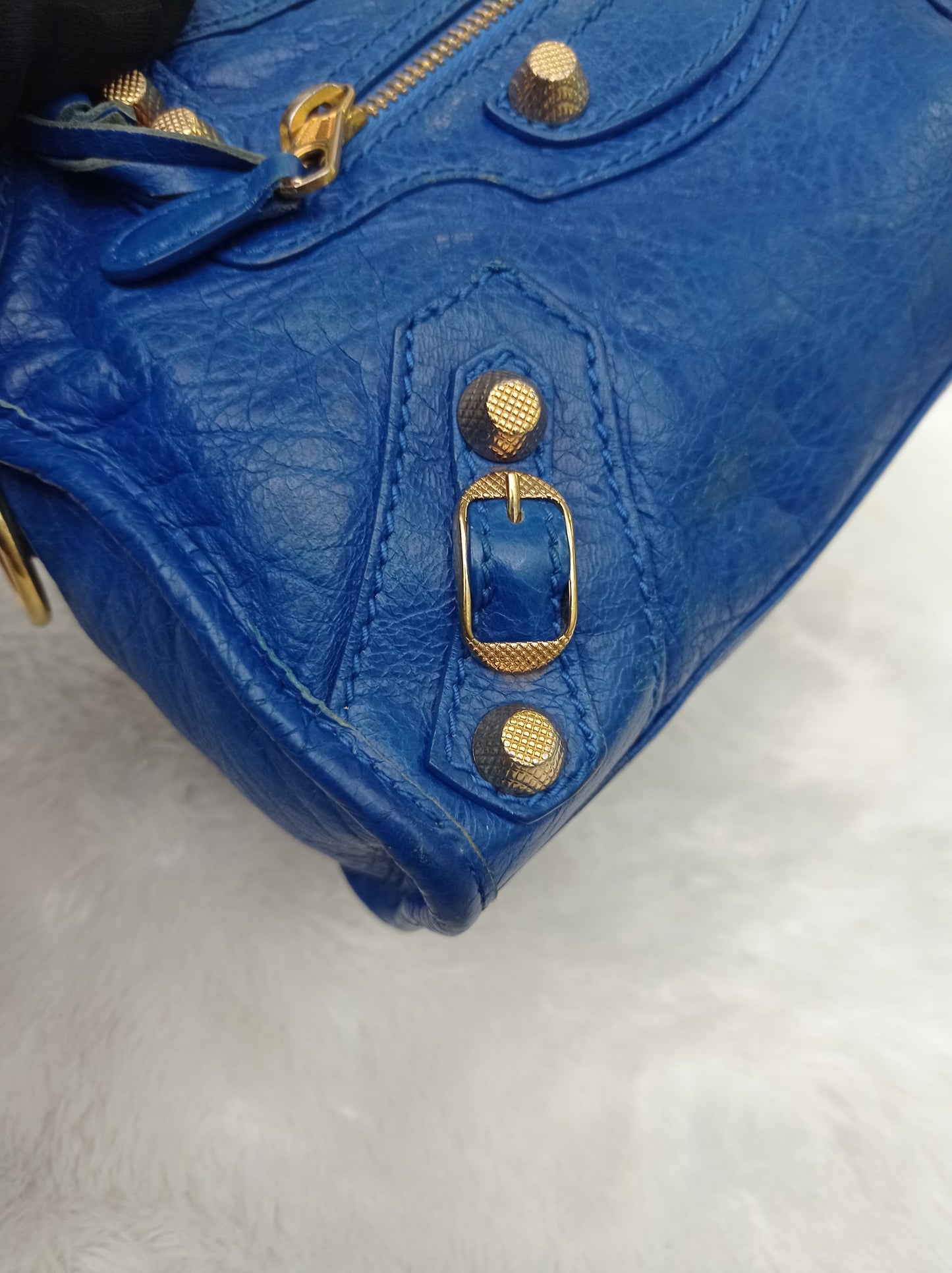 Balenciaga Mini City Blue GHW 2015