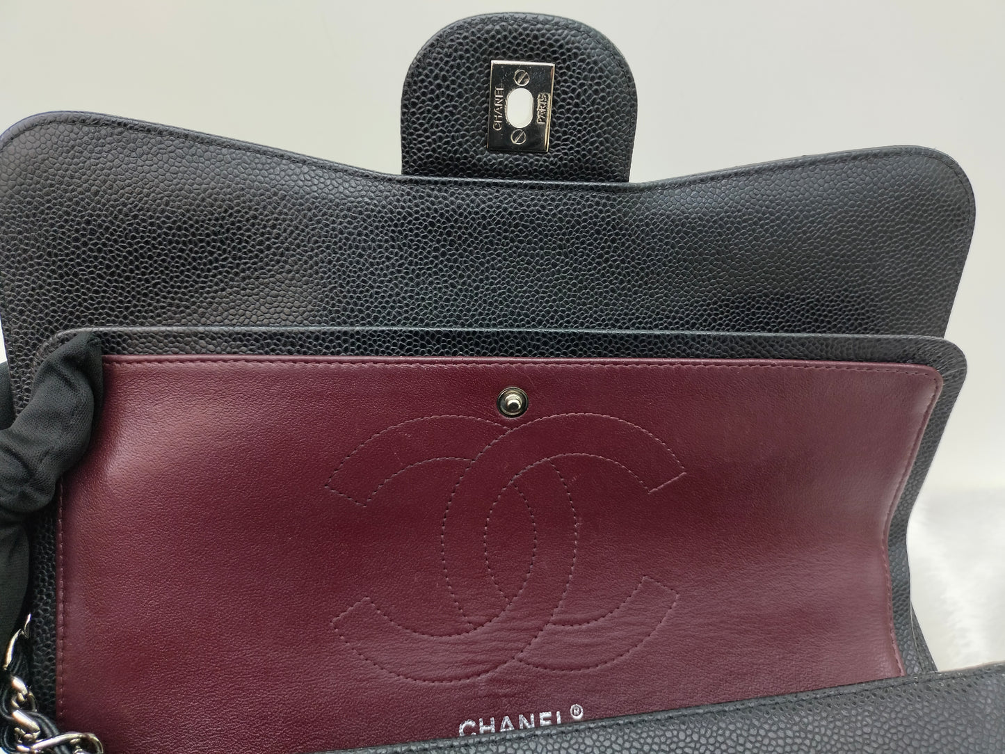 Chanel Jumbo Caviar Black SHW DF #18