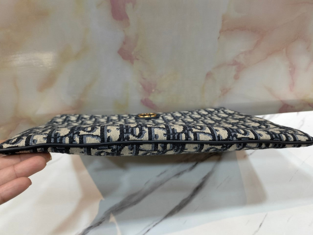 Dior clutch oblique navy GHW 2017