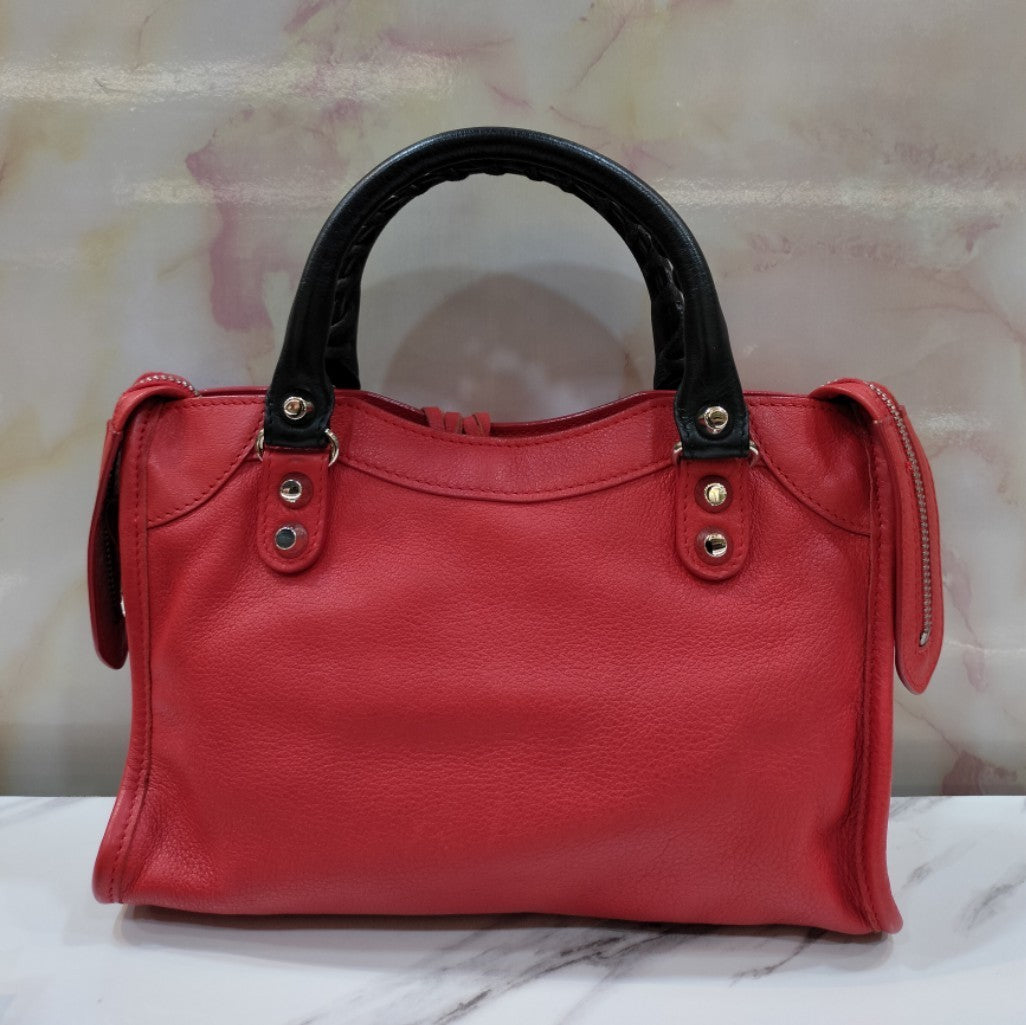 Balenciaga Mini City Red Black SHW 2016