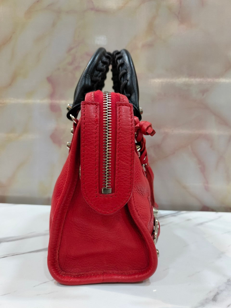 Balenciaga Mini City Red Black SHW 2016