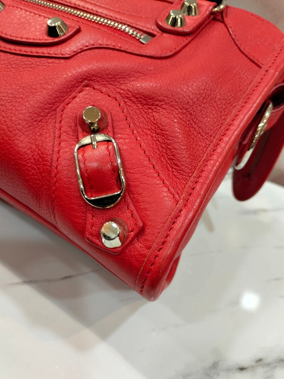 Balenciaga Mini City Red Black SHW 2016