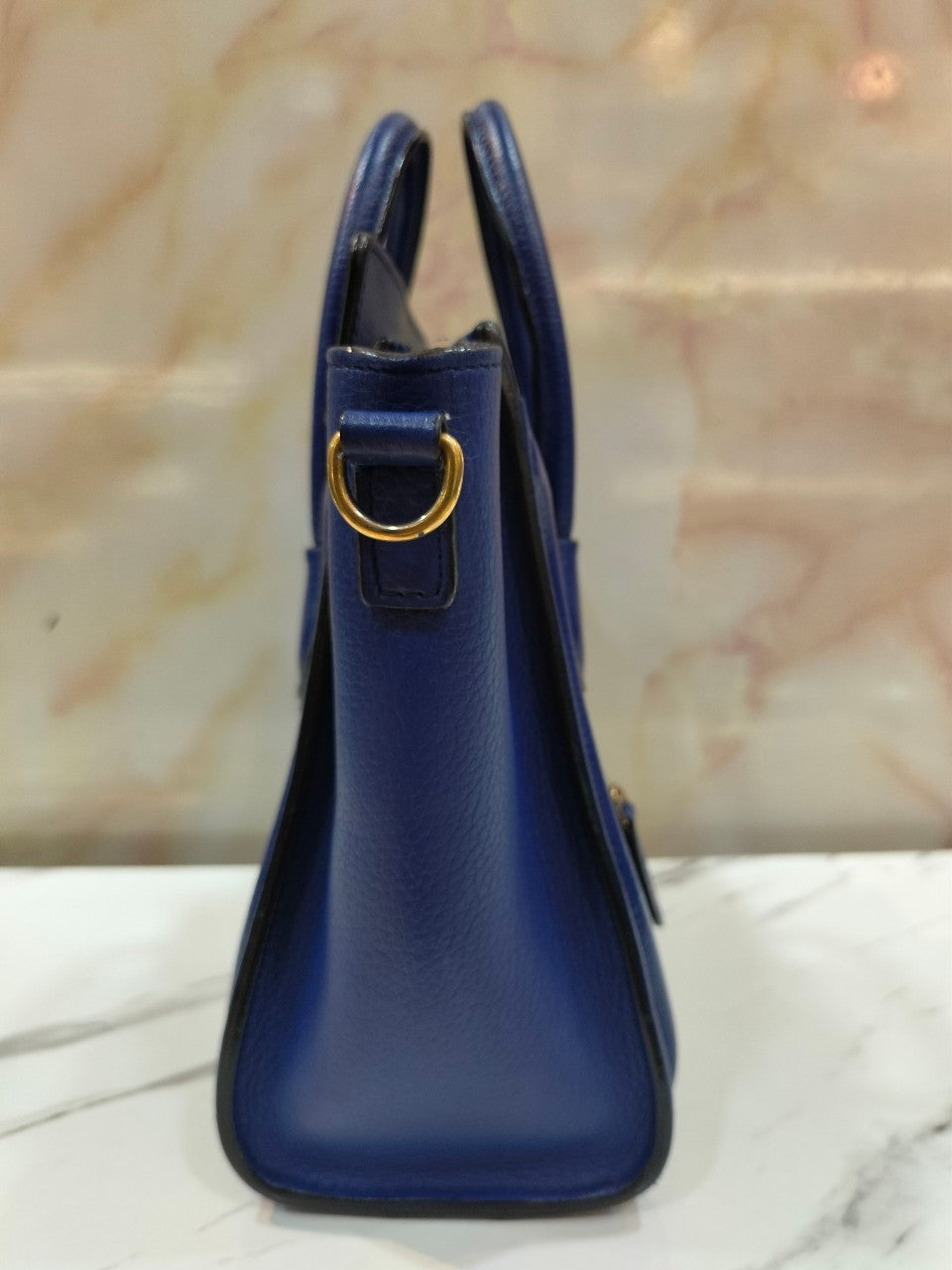 Celine Nano Luggage Blue Electric GHW 2014