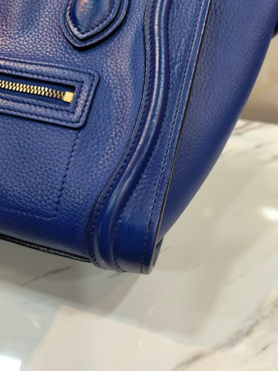 Celine Nano Luggage Blue Electric GHW 2014