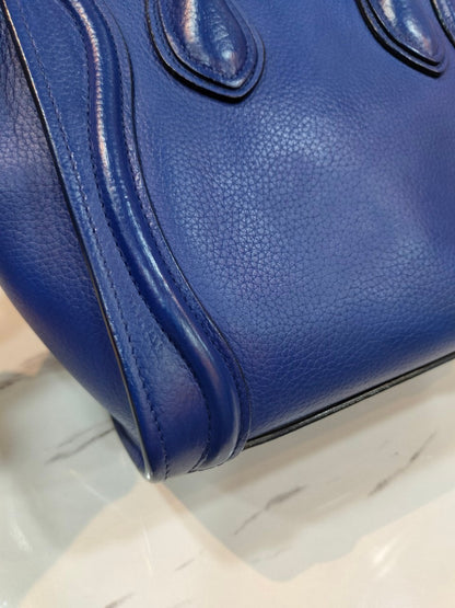 Celine Nano Luggage Blue Electric GHW 2014