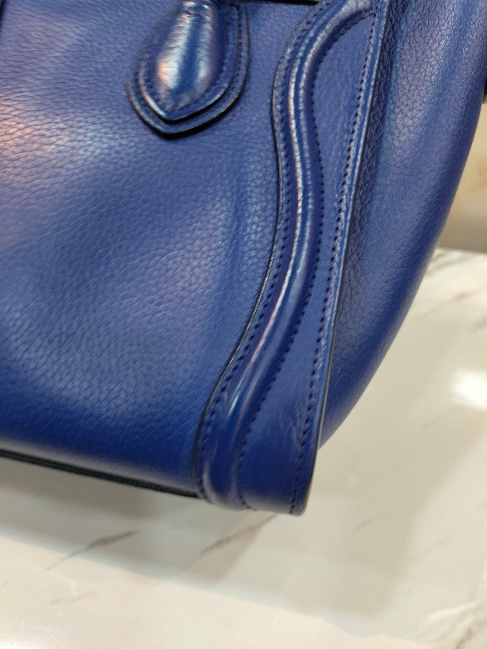 Celine Nano Luggage Blue Electric GHW 2014