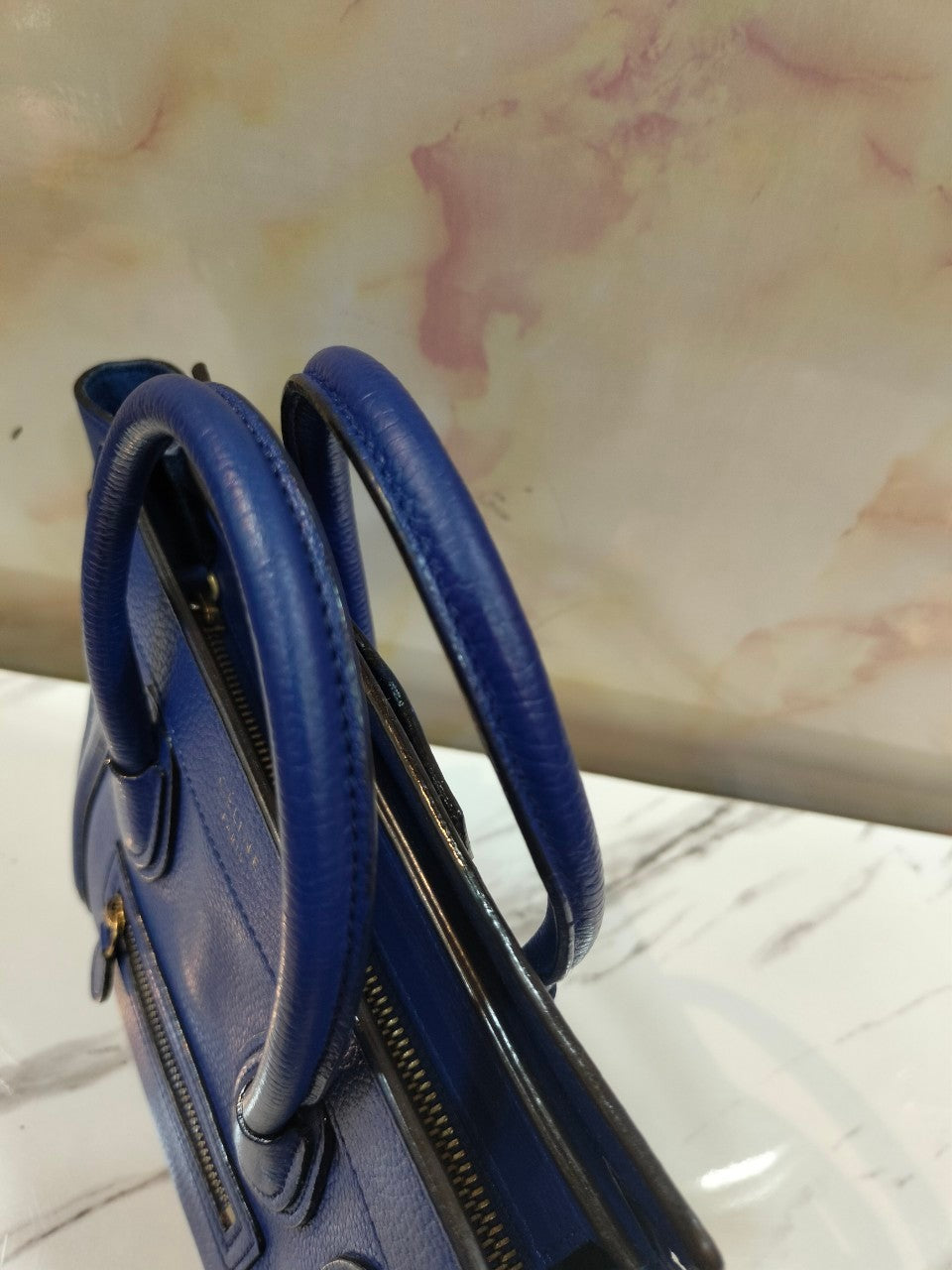 Celine Nano Luggage Blue Electric GHW 2014